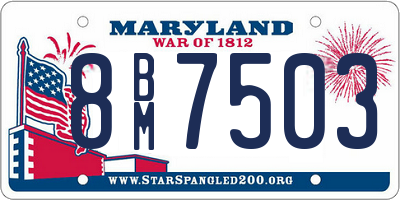 MD license plate 8BM7503