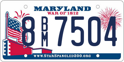 MD license plate 8BM7504