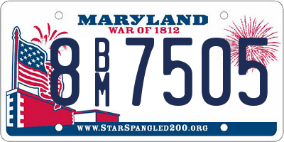 MD license plate 8BM7505