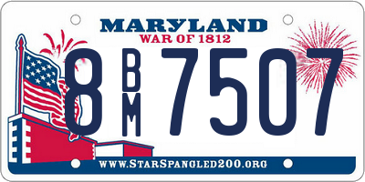 MD license plate 8BM7507