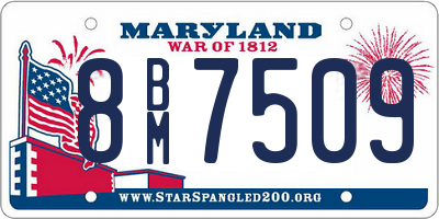 MD license plate 8BM7509