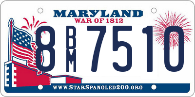 MD license plate 8BM7510