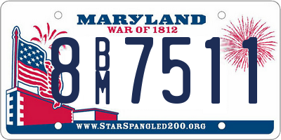 MD license plate 8BM7511