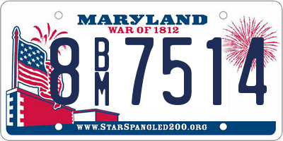 MD license plate 8BM7514