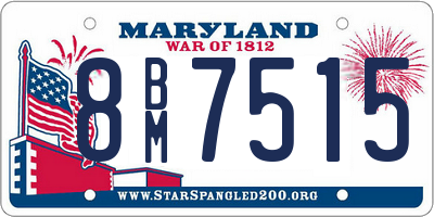 MD license plate 8BM7515