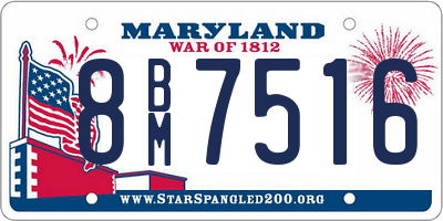 MD license plate 8BM7516