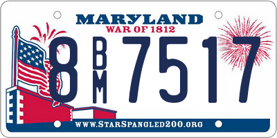 MD license plate 8BM7517