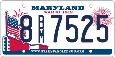 MD license plate 8BM7525