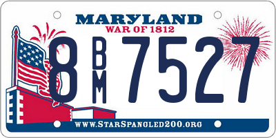 MD license plate 8BM7527