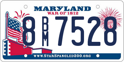 MD license plate 8BM7528