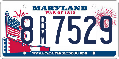 MD license plate 8BM7529