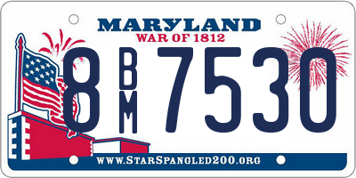 MD license plate 8BM7530