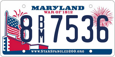 MD license plate 8BM7536