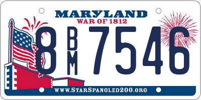 MD license plate 8BM7546