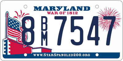 MD license plate 8BM7547