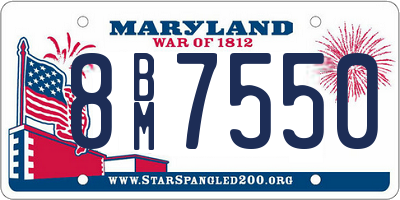 MD license plate 8BM7550