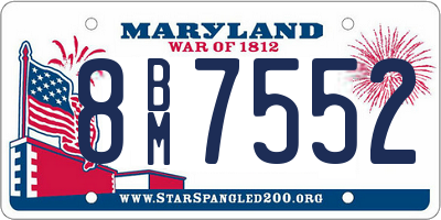 MD license plate 8BM7552