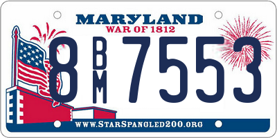 MD license plate 8BM7553