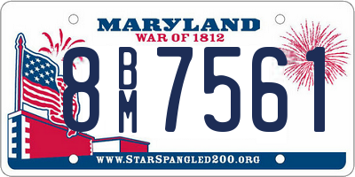 MD license plate 8BM7561