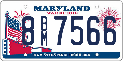 MD license plate 8BM7566