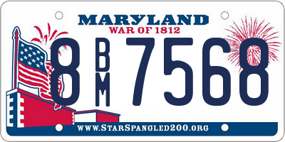 MD license plate 8BM7568