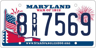 MD license plate 8BM7569