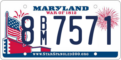 MD license plate 8BM7571