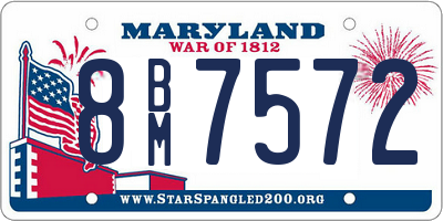 MD license plate 8BM7572