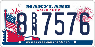 MD license plate 8BM7576