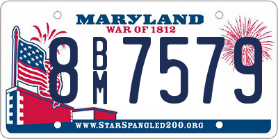 MD license plate 8BM7579