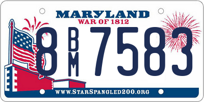 MD license plate 8BM7583