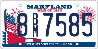 MD license plate 8BM7585