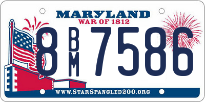 MD license plate 8BM7586