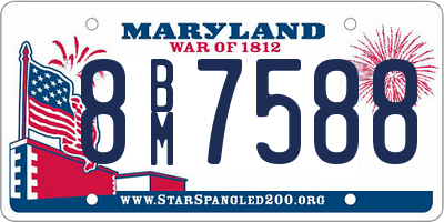 MD license plate 8BM7588