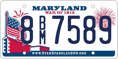 MD license plate 8BM7589