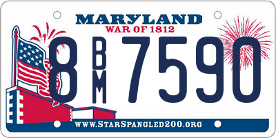 MD license plate 8BM7590