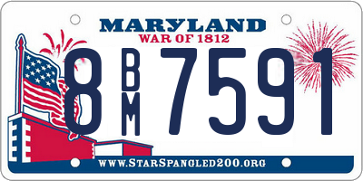 MD license plate 8BM7591