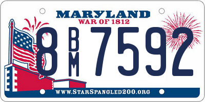 MD license plate 8BM7592