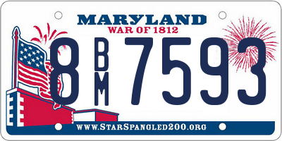 MD license plate 8BM7593