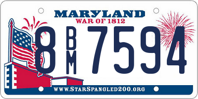 MD license plate 8BM7594