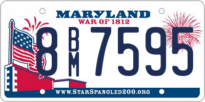 MD license plate 8BM7595