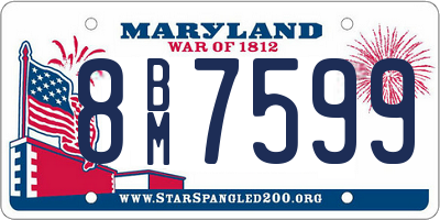 MD license plate 8BM7599