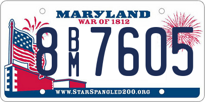 MD license plate 8BM7605