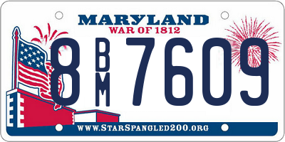 MD license plate 8BM7609