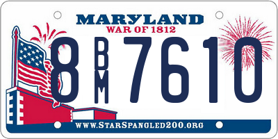 MD license plate 8BM7610