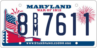 MD license plate 8BM7611