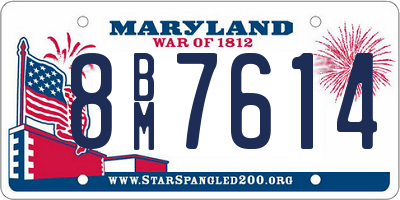 MD license plate 8BM7614