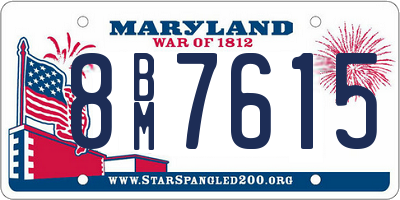 MD license plate 8BM7615