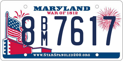 MD license plate 8BM7617