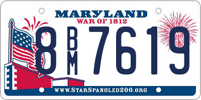 MD license plate 8BM7619